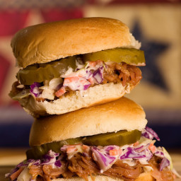 Pulled Pork Sliders with Blue Cheese Slaw