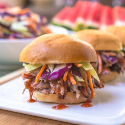 Pulled Pork Sliders with Ranch Coleslaw