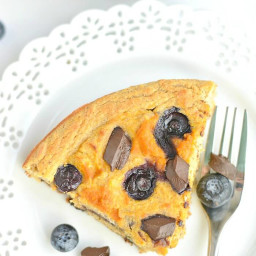 Pumpkin Blueberry Chocolate Skillet Cake {GF, Paleo}