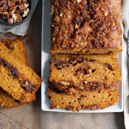 Pumpkin Bread With Chocolate Chip Streusel