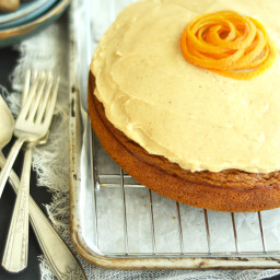 Pumpkin Cake with Maple Spice Frosting
