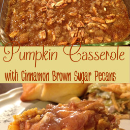 Pumpkin Casserole with Cinnamon Pecan Streudel