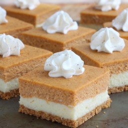 Pumpkin cheesecake bars recipe