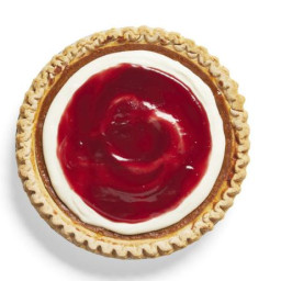 Pumpkin-Cheesecake Pie with Cranberry Glaze