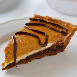 Pumpkin Cheesecake with a Hint of Chocolate