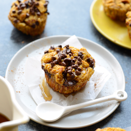 Pumpkin Chocolate Chip French Toast Cups