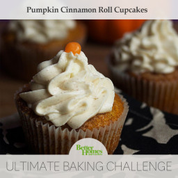Pumpkin Cinnamon Roll Cupcakes
