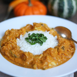 Pumpkin Coconut Curry with Chicken 