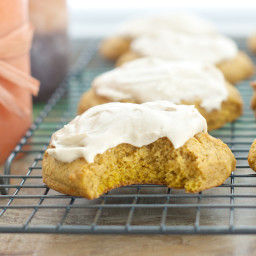 Pumpkin Cookies with Cinnamon Cream Cheese Frosting