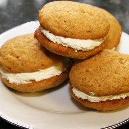 Pumpkin Cookies With Cream Cheese Filling