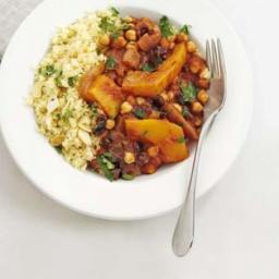 Pumpkin, cranberry and red onion tagine