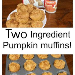 Pumpkin muffins – TWO ingredients!