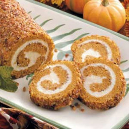 Pumpkin-Pecan Cake Roll Recipe