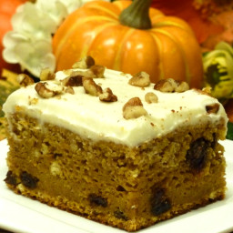Pumpkin Pie Cake Recipe with Cream Cheese Frosting
