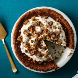 Pumpkin Pie with Bourbon-Maple Whipped Cream and Cinnamon Crunch