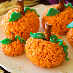 Pumpkin Rice Krispie Treats