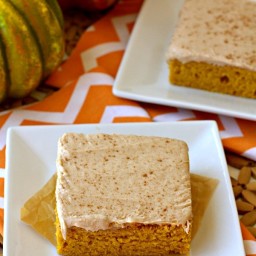 Pumpkin Sheet Cake with Browned Butter Cinnamon Icing