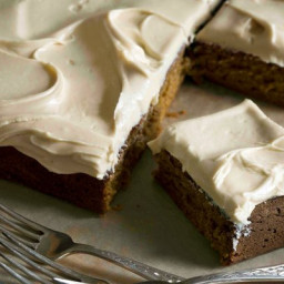 Pumpkin Sheet Cake With Molasses Cream-Cheese Frosting