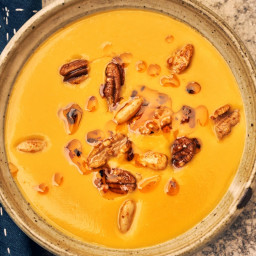 Pumpkin Soup With Spiced Nuts