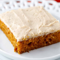 Pumpkin Spice Cake with brown butter frosting