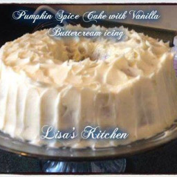 Pumpkin Spice Cake with Vanilla Butter cream Icing