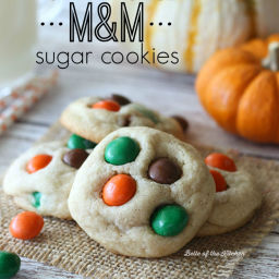 Pumpkin Spice M and M Sugar Cookies