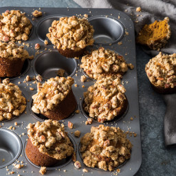 Pumpkin Spice Muffins with Pecan Streusel