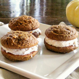 Pumpkin Spice Whoopie Pies with Cinnamon Cream Cheese Frosting