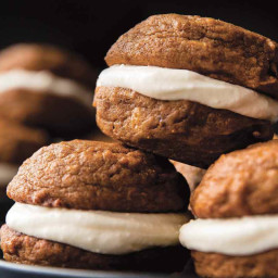 Pumpkin Spice Whoopie Pies with Cream Cheese Filling
