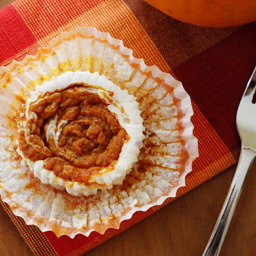 Pumpkin Swirl Cheesecake Yogurt Cupcakes