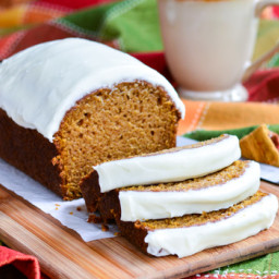 Pumpkin Bread with Cream Cheese frosting