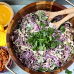 Purple Cabbage Coleslaw with Cilantro and Anaheim Peppers