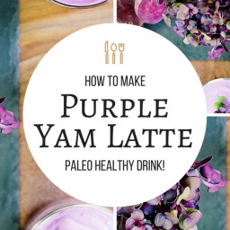 Purple Yam Latte - Healthy Breakfast Smoothie (Paleo, Whole30)