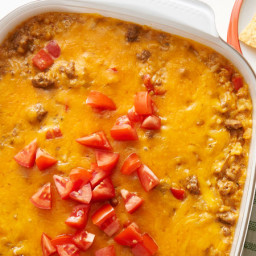 Queso Beef and Rice Casserole