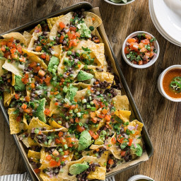 Queso Drenched Vegetarian Nachos