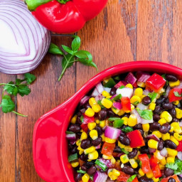 Quick and Easy Black Bean, Corn, and Pepper Salad