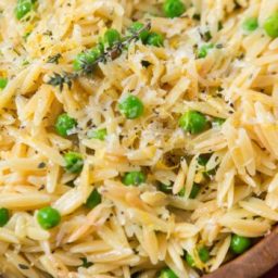 Quick and Easy Lemon Orzo with Parmesan and Peas