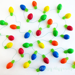 Quick and easy M and M and Mike and Ike Christmas Lights