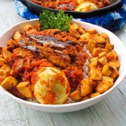 Quick and Easy Roasted Fish Stew On Rice
