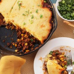 Quick and Easy Skillet Tamale Pie With Brown Butter Cornbread Crust