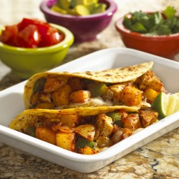 Quick and Healthy Chile Lime Potato Tacos