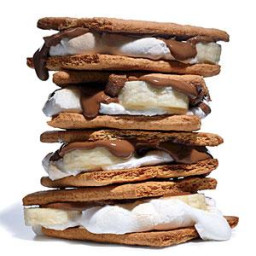 Quick Banana and Milk Chocolate S'mores