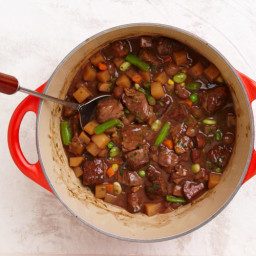 Quick Beef Stew with Red Wine and Rosemary