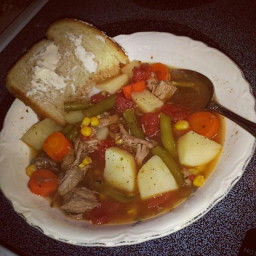 Quick Beef Vegetable Soup from Leftover Pot Roast