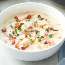 {Quick} Chicken Bacon Rice Soup