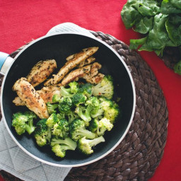 Quick Chicken Strips with Broccoli Supper