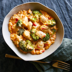 Quick Cooker Cheddar Broccoli Risotto With Chicken