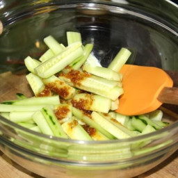 QUICK CUCUMBER SALAD WITH ASIAN DRESSING