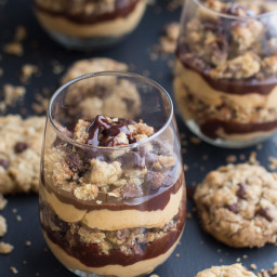 Quick + Easy Oatmeal Chocolate Chip Cookie Peanut Butter Mousse and Fudge P