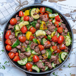 Quick & Easy Zucchini Beef Skillet